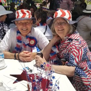 20190704_125951 sq George Wolfberg Park at Potrero Canyon grand opening event, at former Potrero Canyon Park, George Wolfberg and Diane Wolfberg