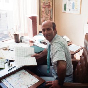 GoPhoto_0004_Negative-Scan-03716 Olympics LA City Hall Event sq George Wolfberg Park at Potrero Canyon grand opening event, at former Potrero Canyon Park, George Wolfberg in his office in Los Angeles City Hall