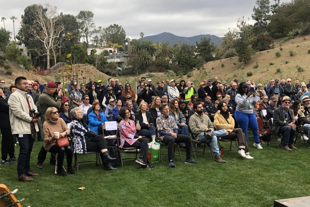George Wolfberg Park at Potrero Canyon grand opening event, at former Potrero Canyon Park